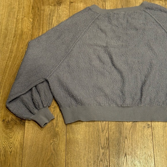 Free People “Found My Friend” Purple Gray Crew Neck Cropped Pullover - Picture 14 of 16
